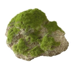 Kunstig sten med mos - 16cm